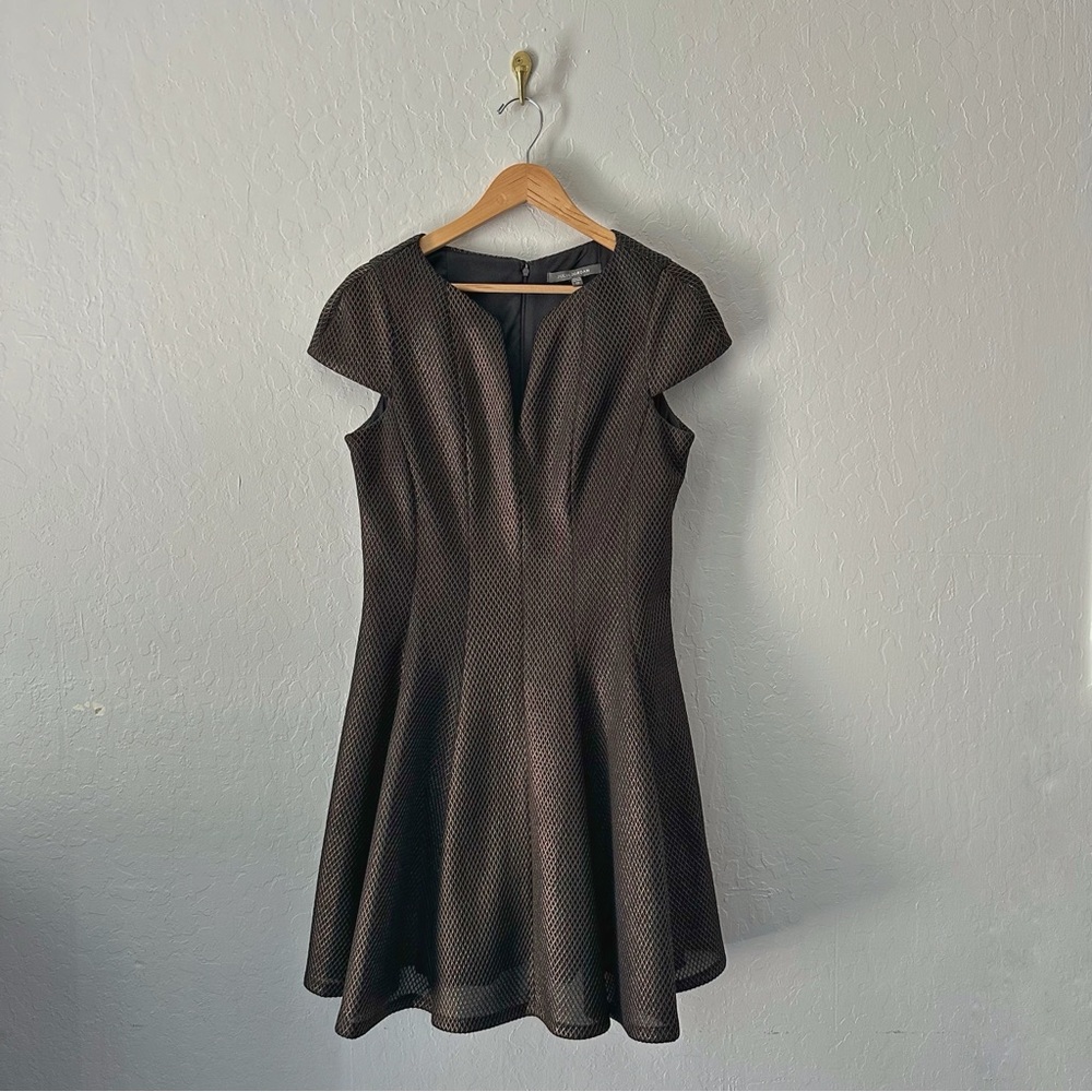 Julia Jordan Copper Fit and Flare Mini Dress